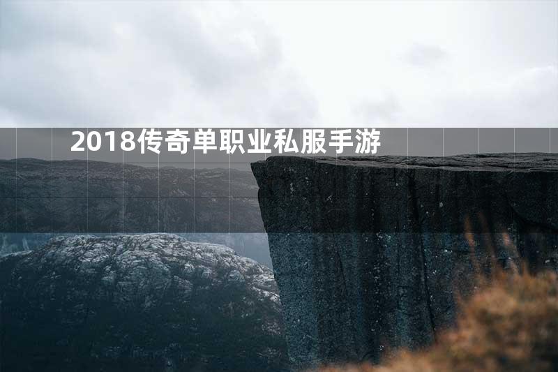 2018传奇单职业私服手游