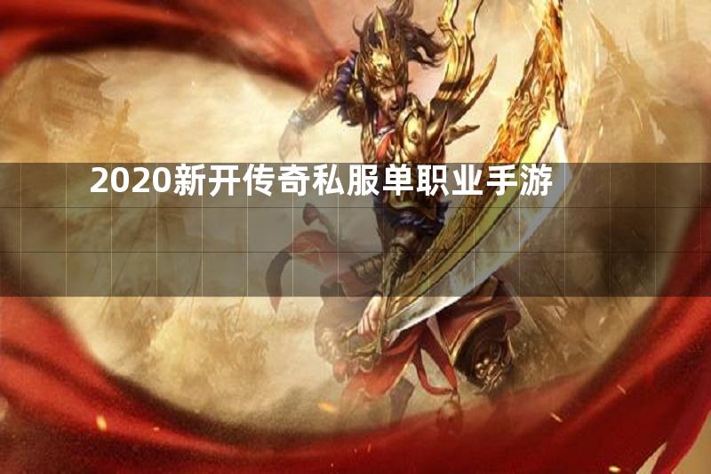 2020新开传奇私服单职业手游