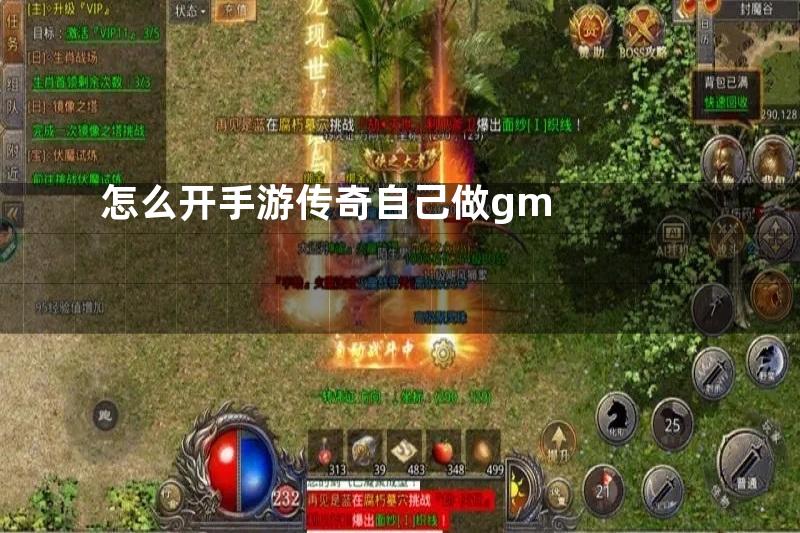 怎么开手游传奇自己做gm