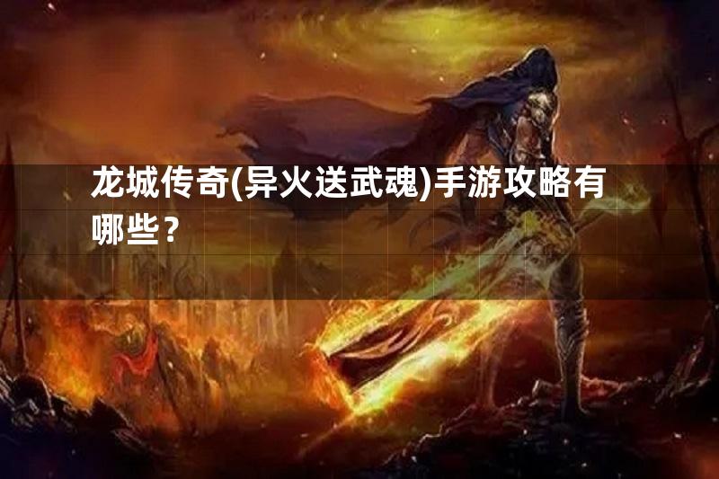 龙城传奇(异火送武魂)手游攻略有哪些？